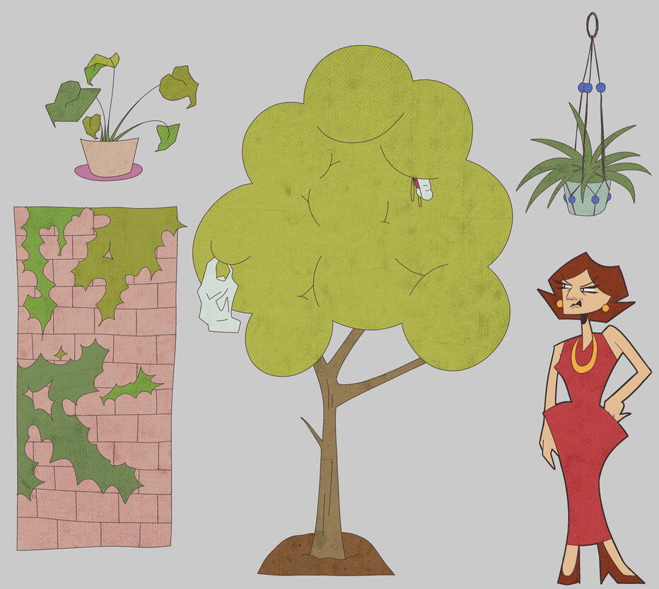 Flora Design (w/ size reference)